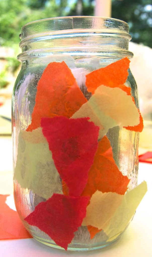 Fall craft: a fall flower jar tutorial! Super fun and easy fall craft! - Sara Laughed