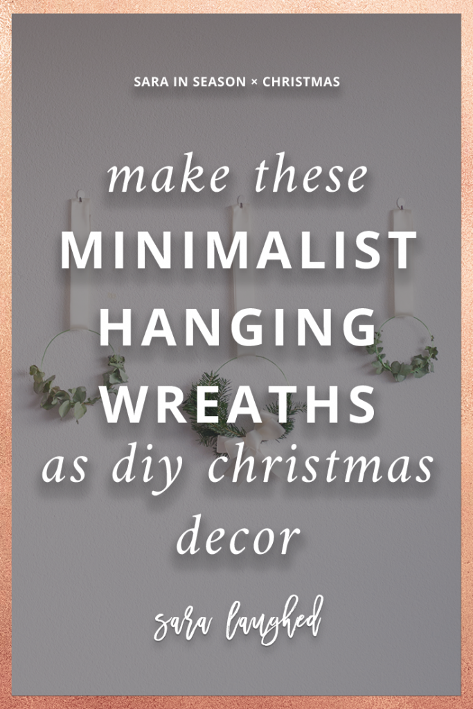 Make these Easy Minimalist Hanging Wreaths to Bring Some Extra Cheer to Your Holiday Space