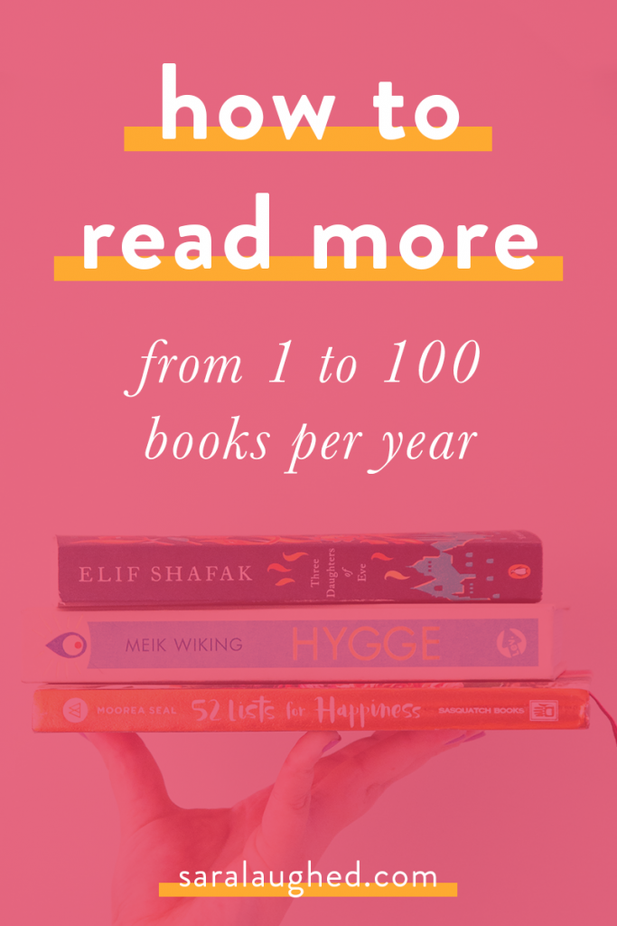 Read more: 5 tips I used to go from reading 1 to 100 books in a year.