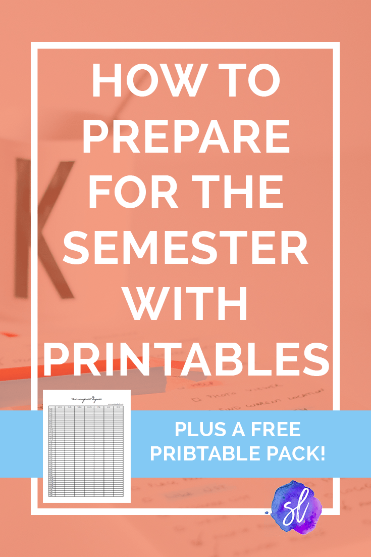How To Prep For The Semester With Free College Printables