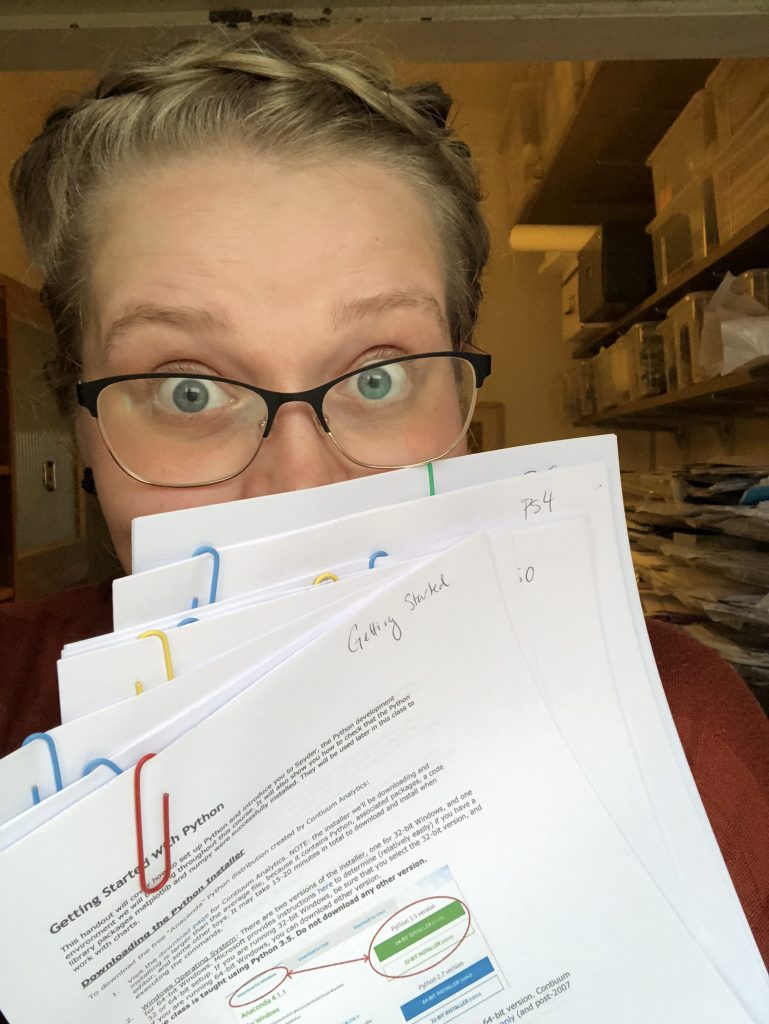 Sara Laughed with some python readings